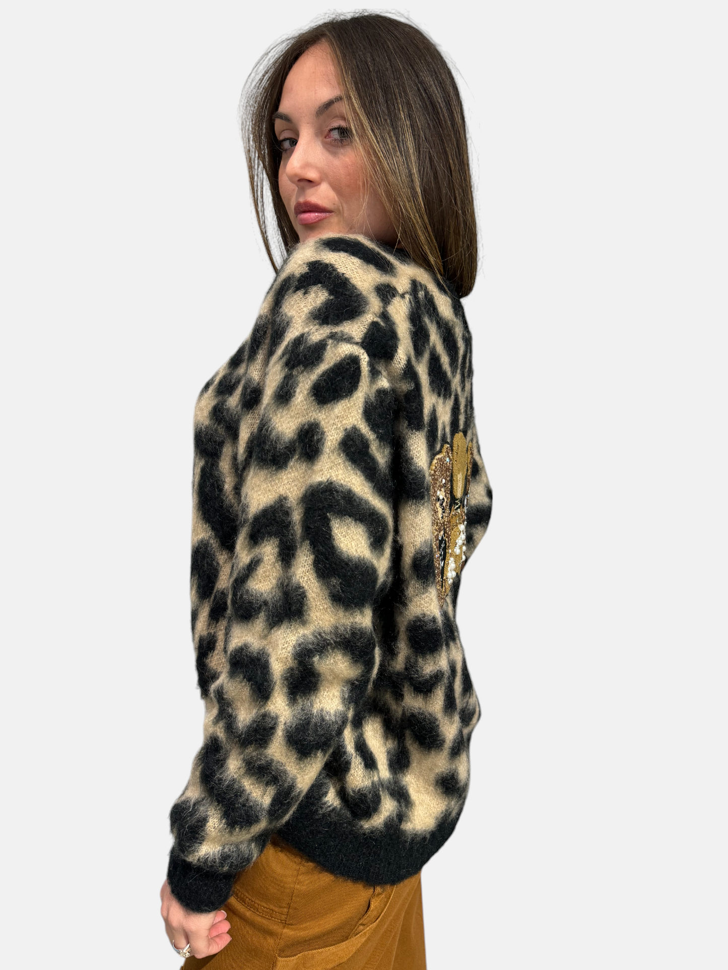 3M0370-NERO/MOU - CARDIGAN - KONTATTO