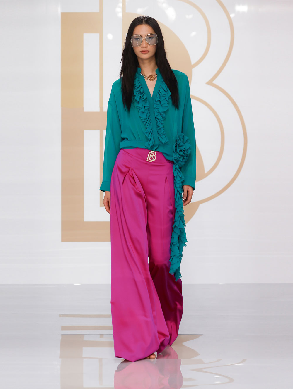 SS24MF0605-FUCSIA - PANTALONE - BABYLON W LES FEMMES