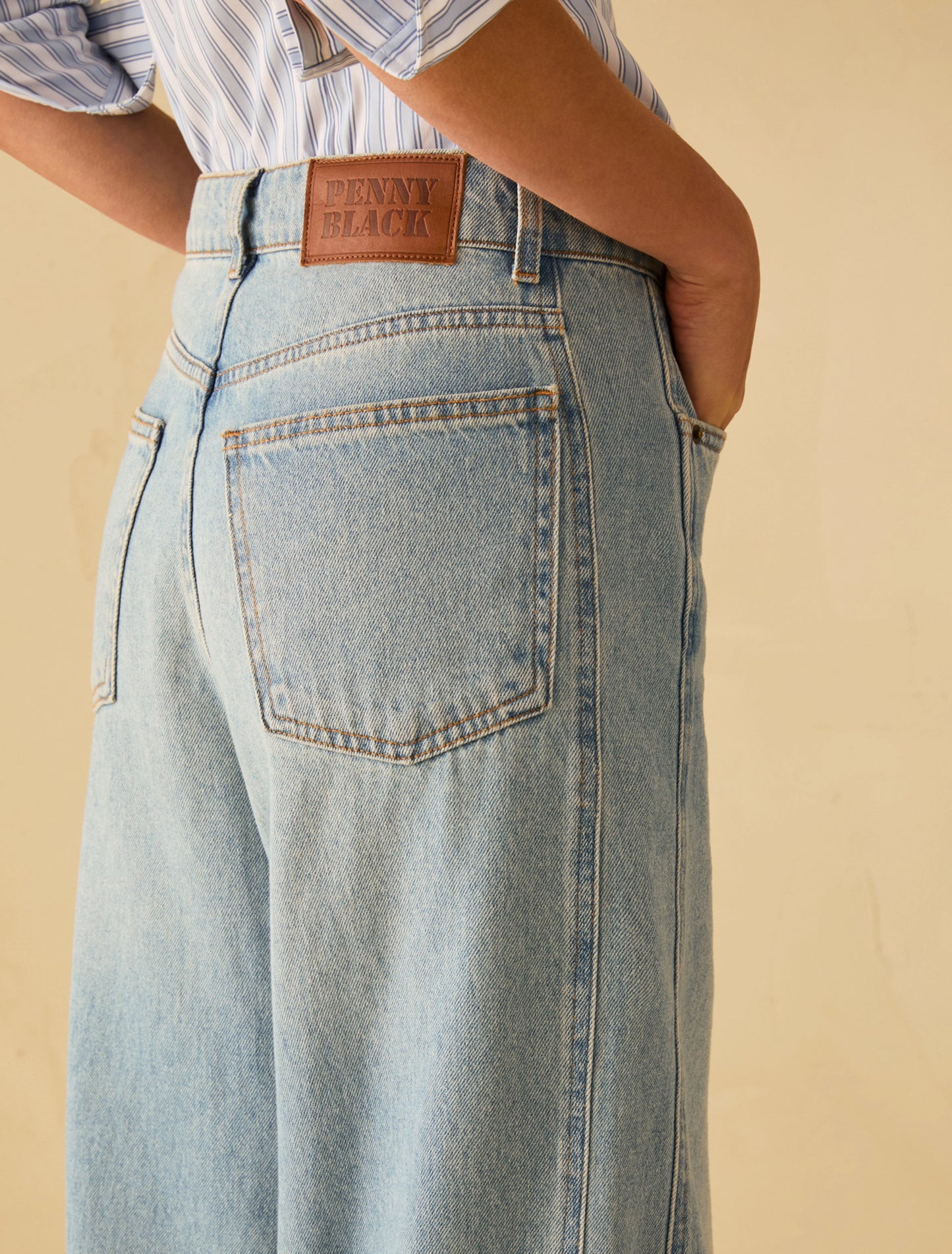 PBBBALLOON-002DENIMBLUCHIARO - PANTALONE - PENNYBLACK