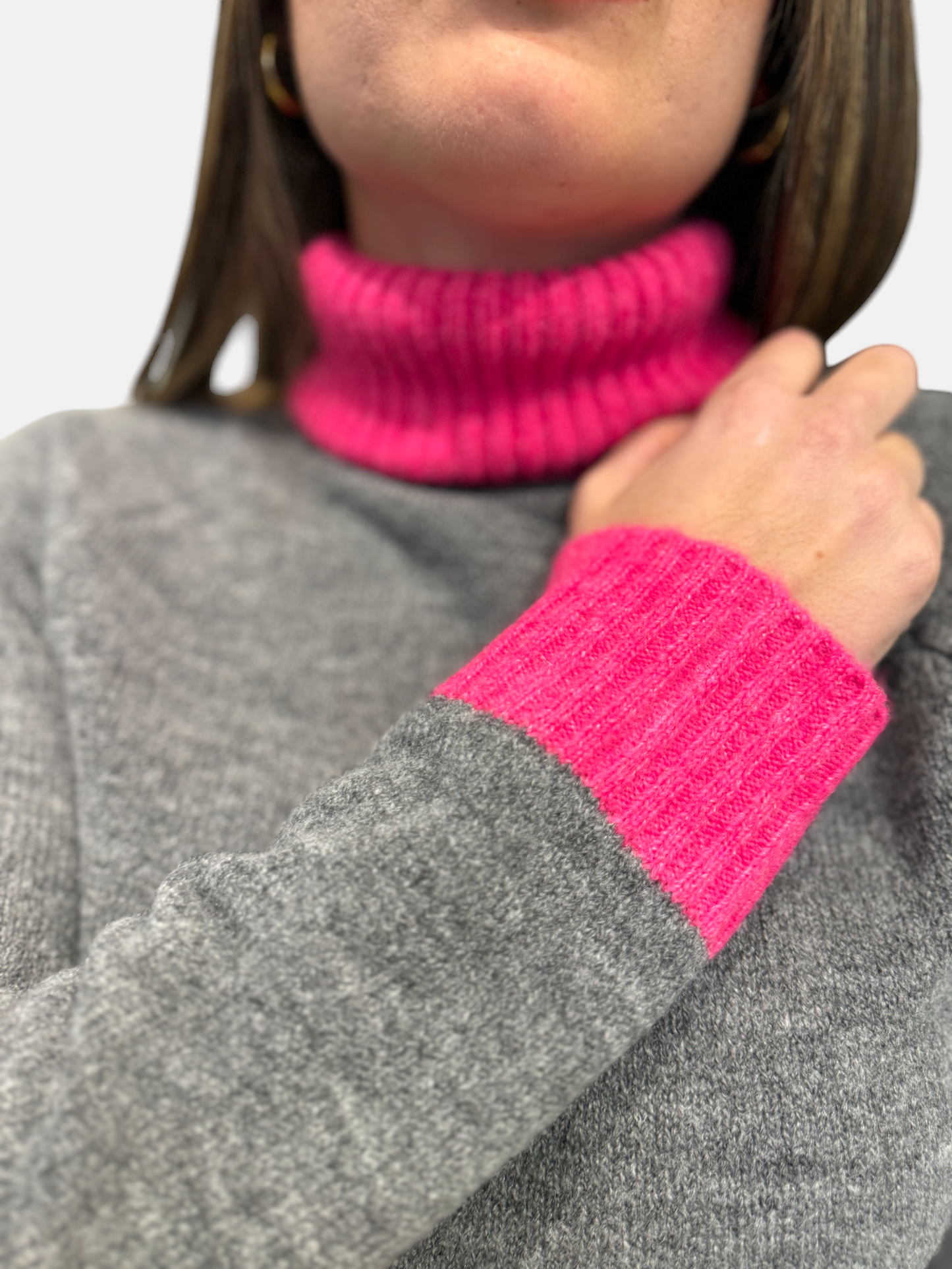 3M0354-GRIGIO/FUXIA - MAGLIA - KONTATTO