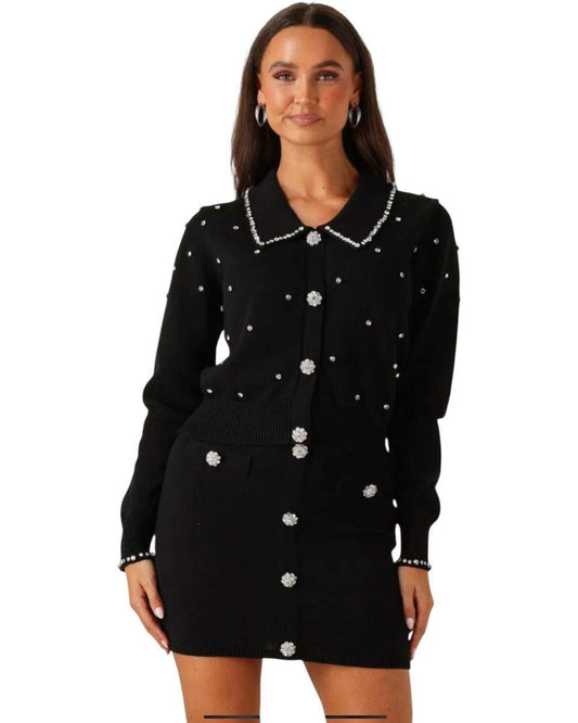 GPA25222CD-BLACK - CARDIGAN - SILVIAN HEACH