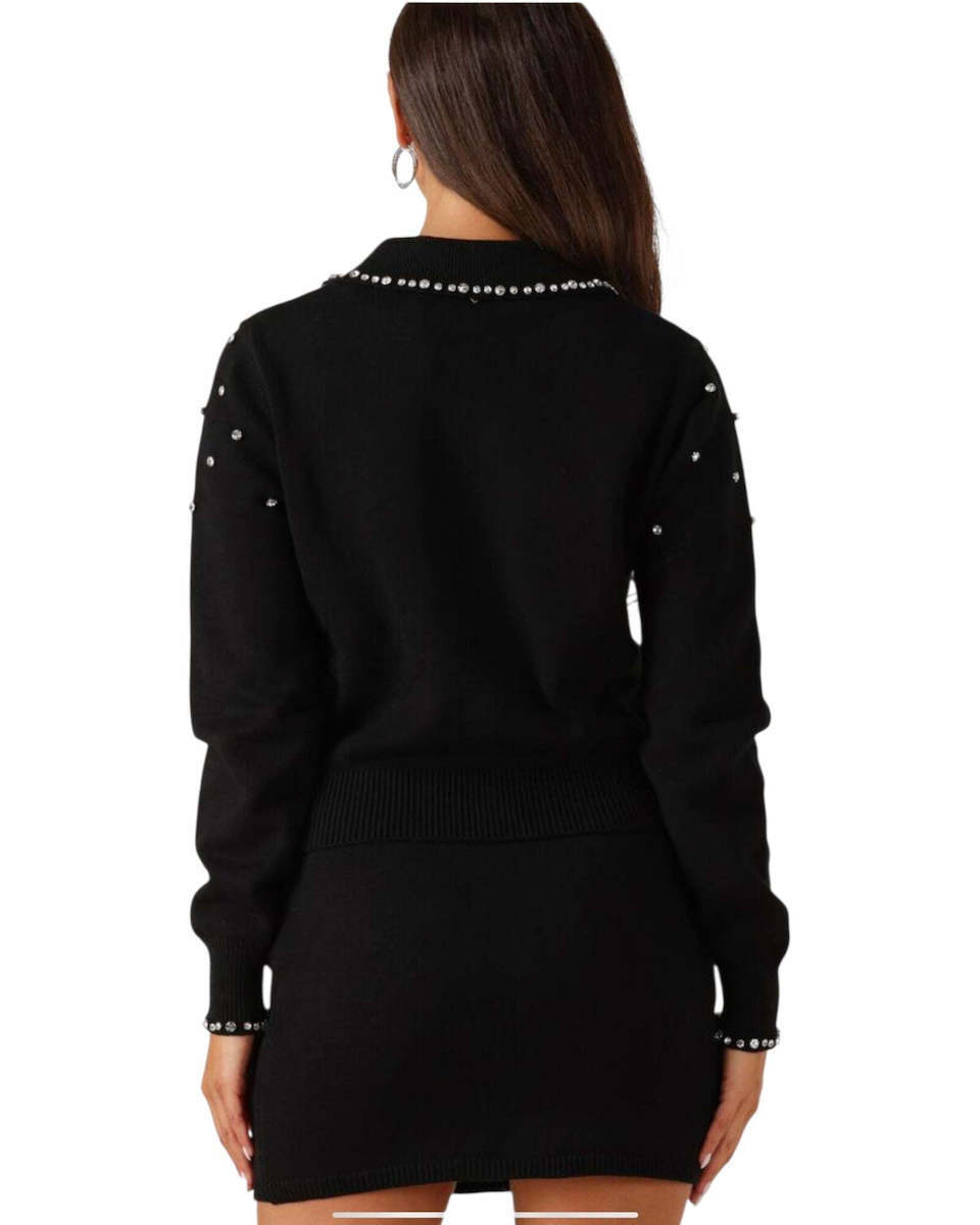 GPA25222CD-BLACK - CARDIGAN - SILVIAN HEACH