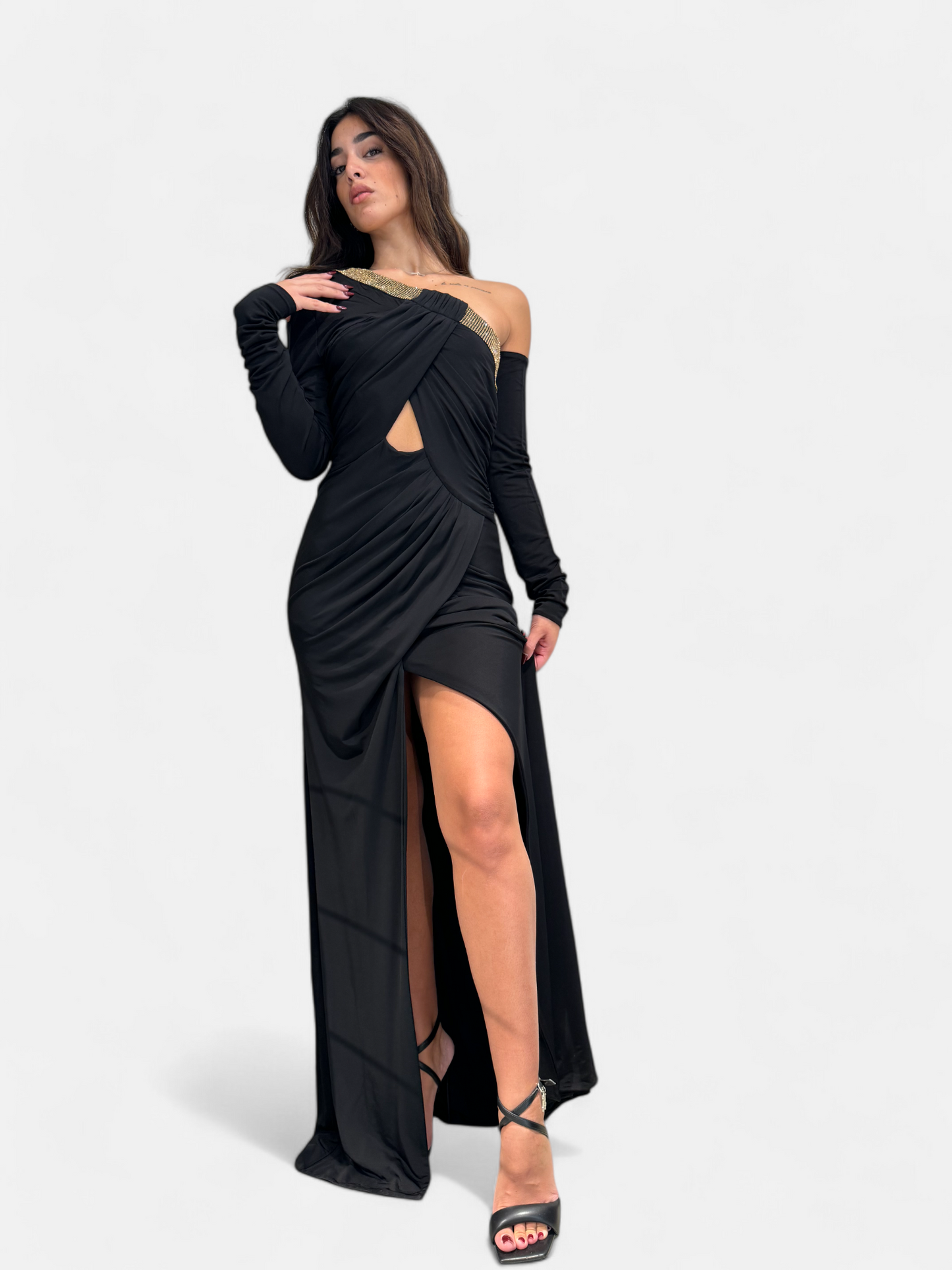 SS00821-NERO - ABITO - BABYLON W LES FEMMES
