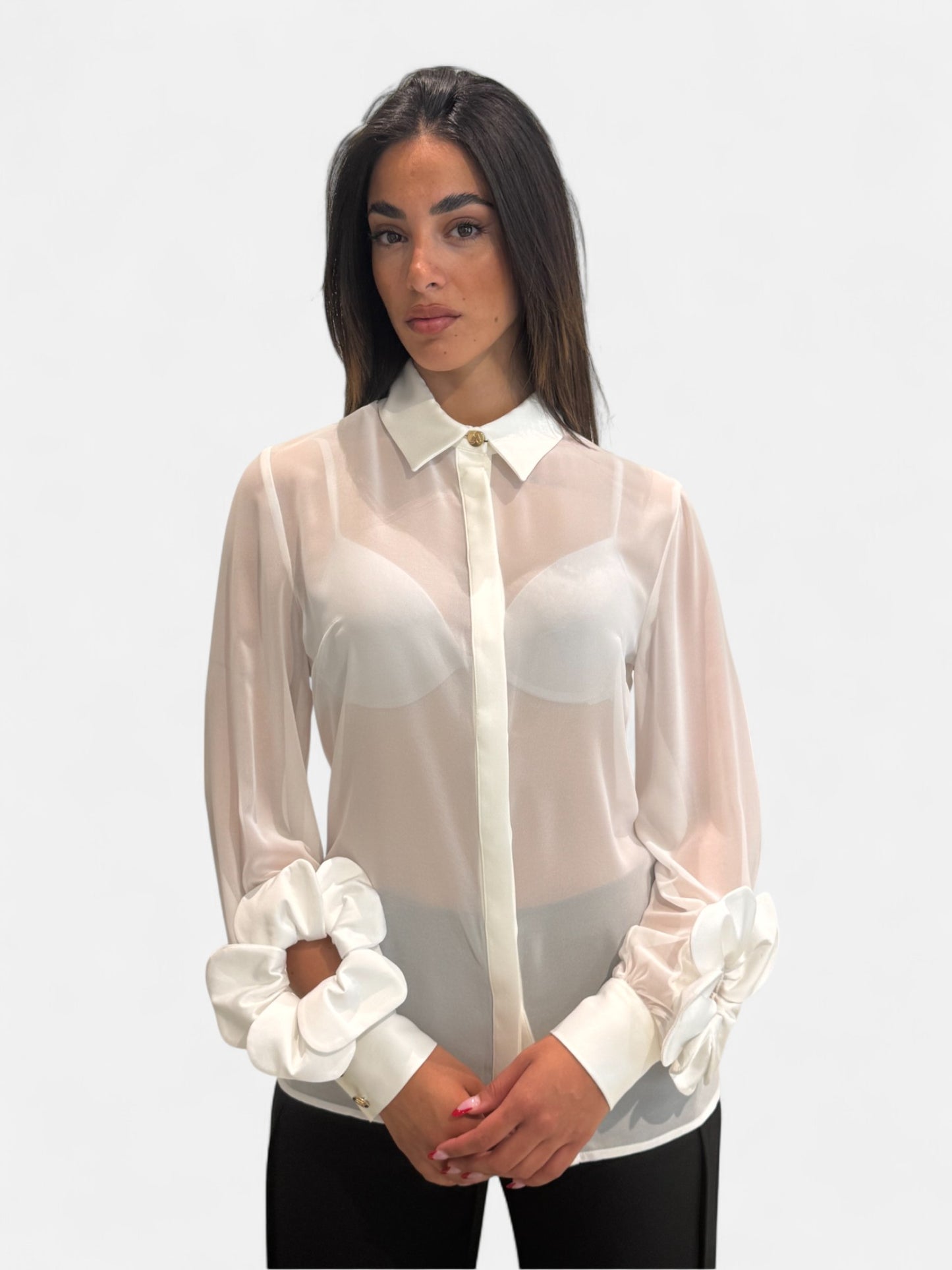 C151-BIANCO - CAMICIA - MONIQUE GARCONNE