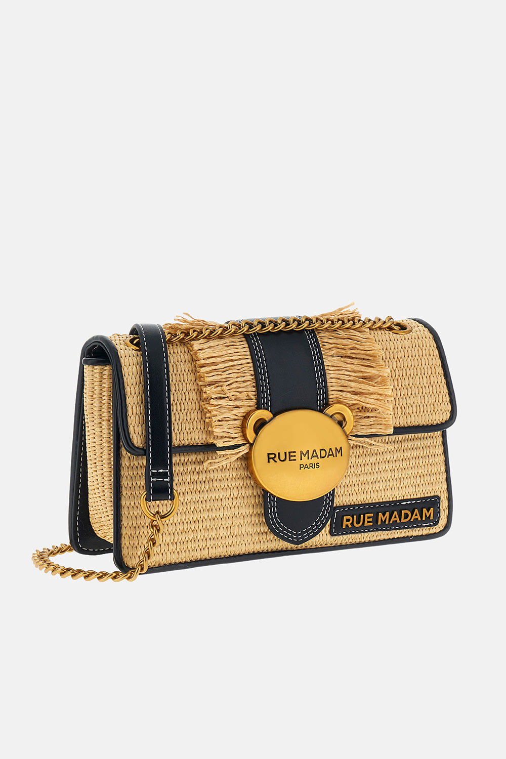 TEDDYITBAGSTRAWFRINGES-STRAWBLACK - BORSA - RUE MADAM PARIS