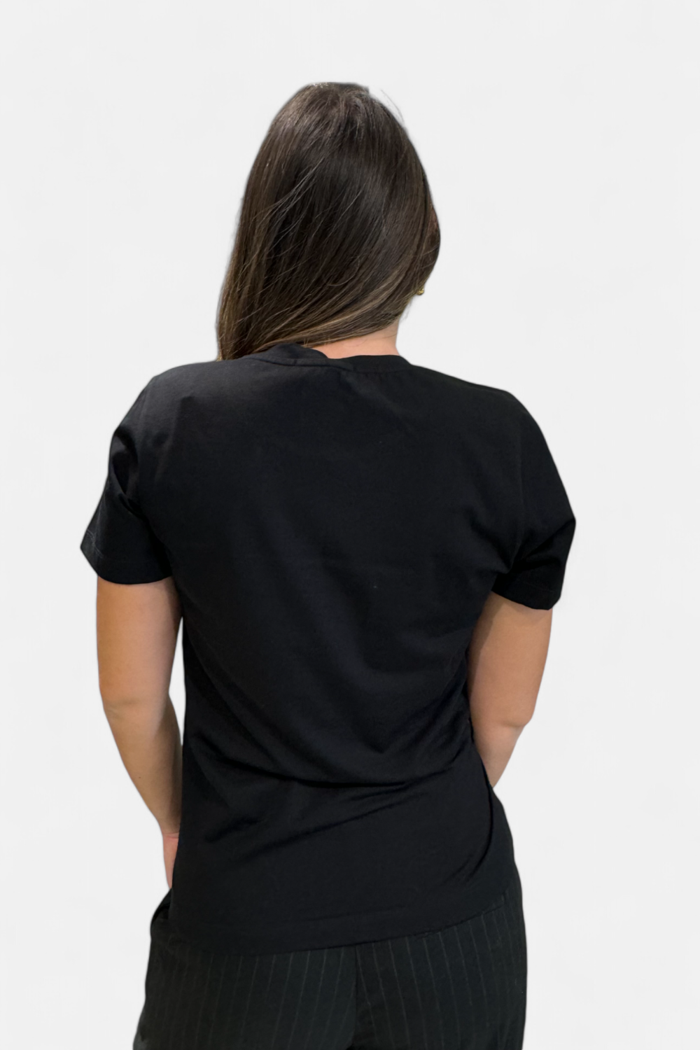 S00302-NERO - T-SHIRT - BABYLON W LES FEMMES