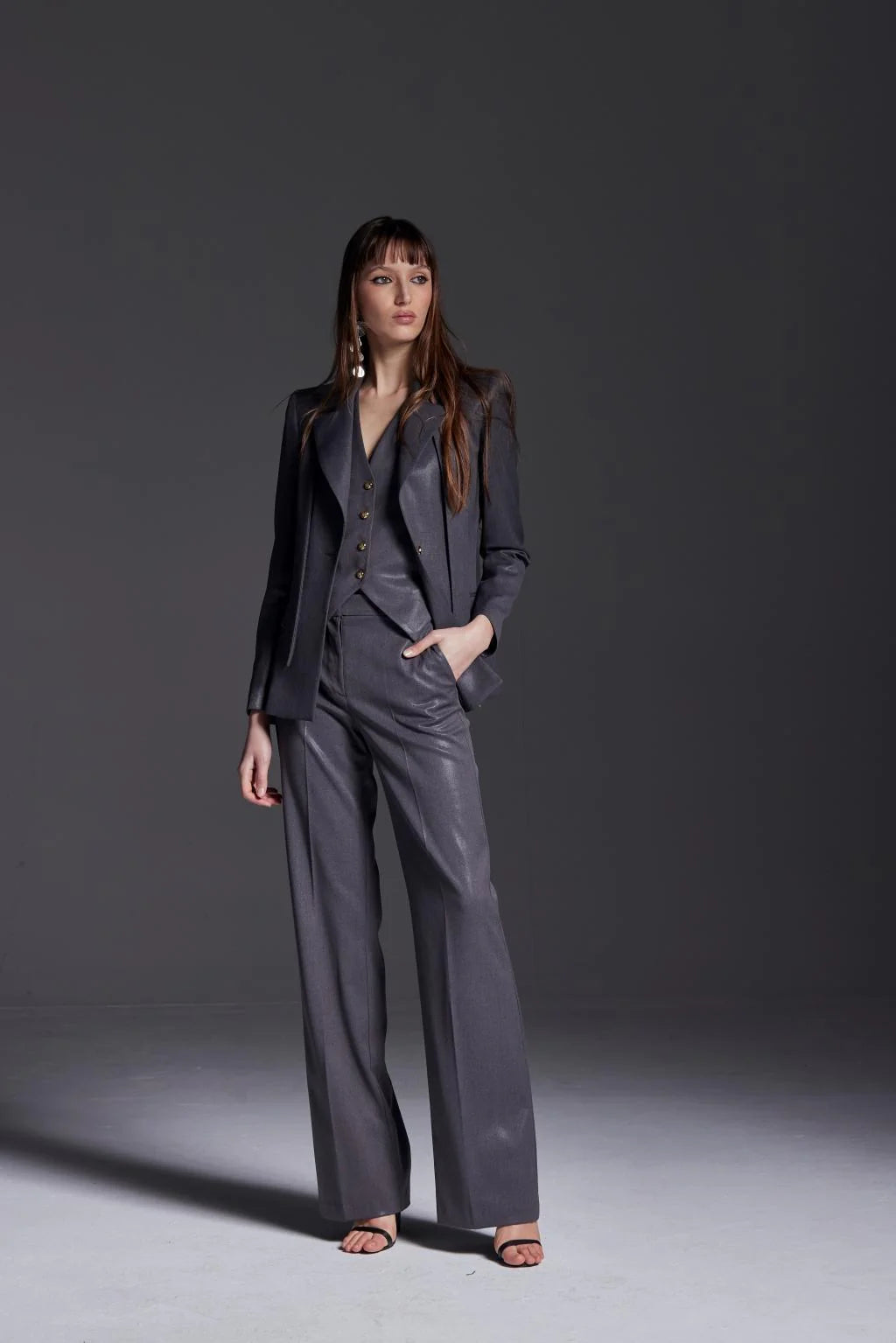 P316-GRIGIO - PANTALONE - MONIQUE GARCONNE