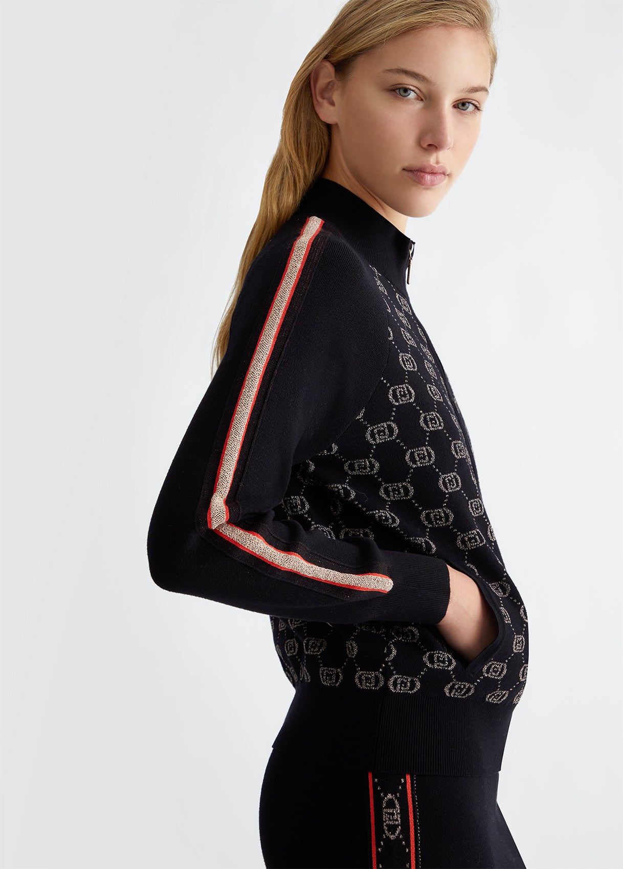 TF4224-NERO/ROSEGOLD - MAGLIA - LIU JO