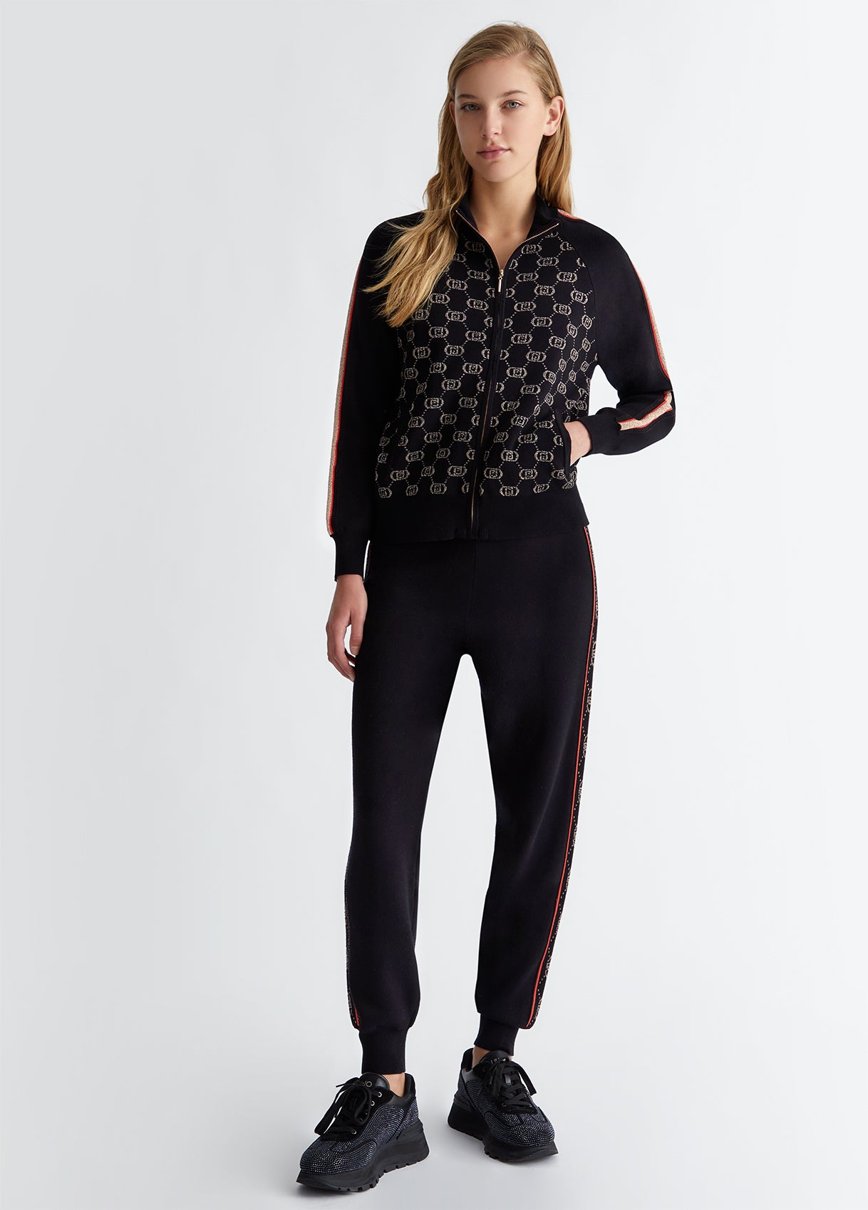 TF4226-NERO/ROSEGOLD - PANTALONE - LIU JO