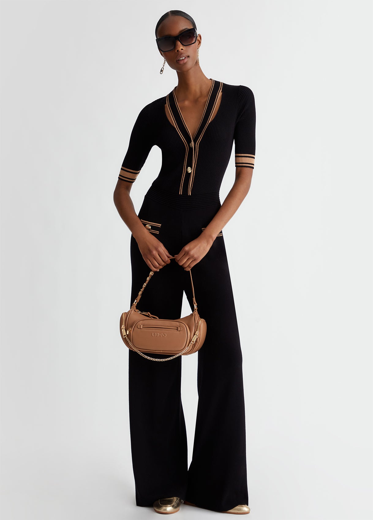 CF4237-NERO/CAMEL - TUTA - LIU JO