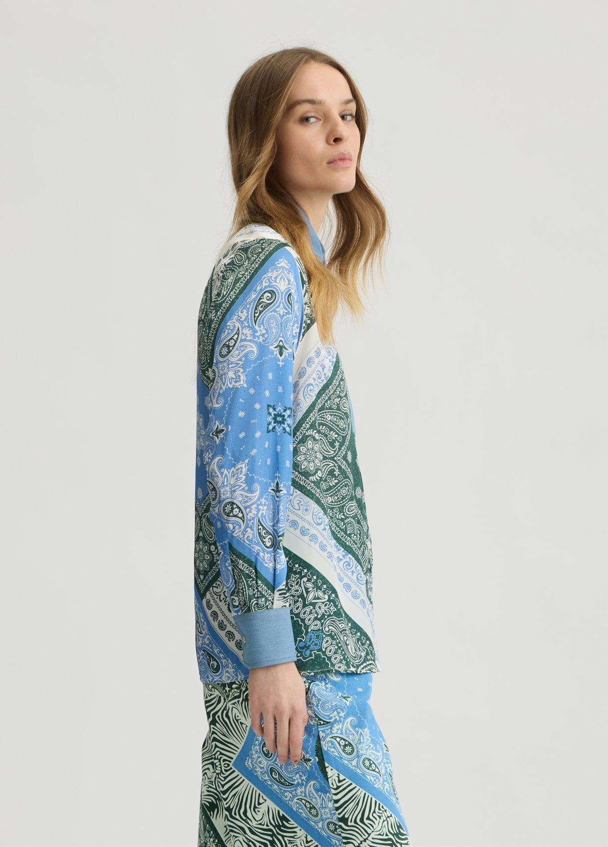 UA5272-DENIMBLU/BANDANA - CAMICIA - LIU JO