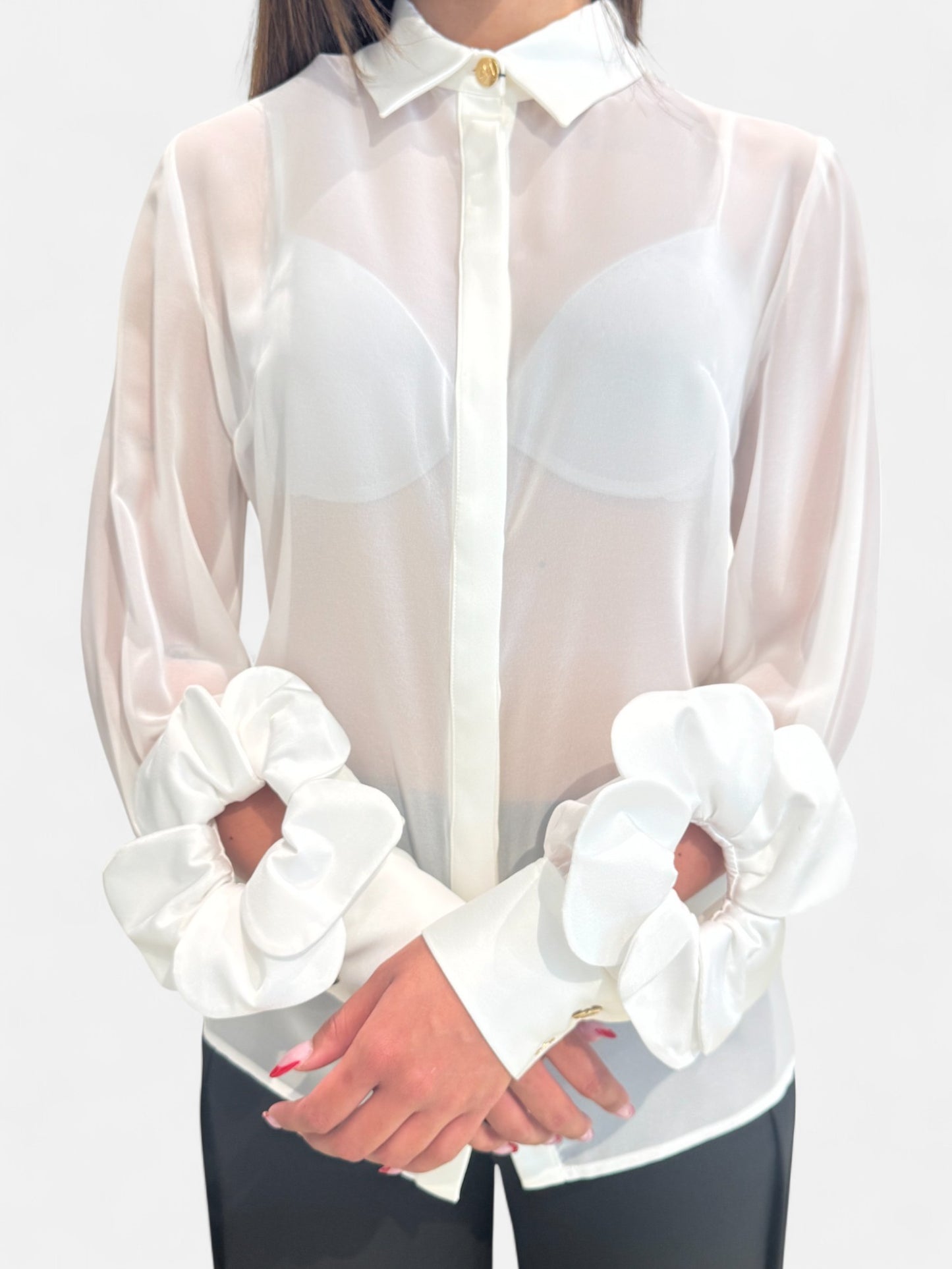 C151-BIANCO - CAMICIA - MONIQUE GARCONNE