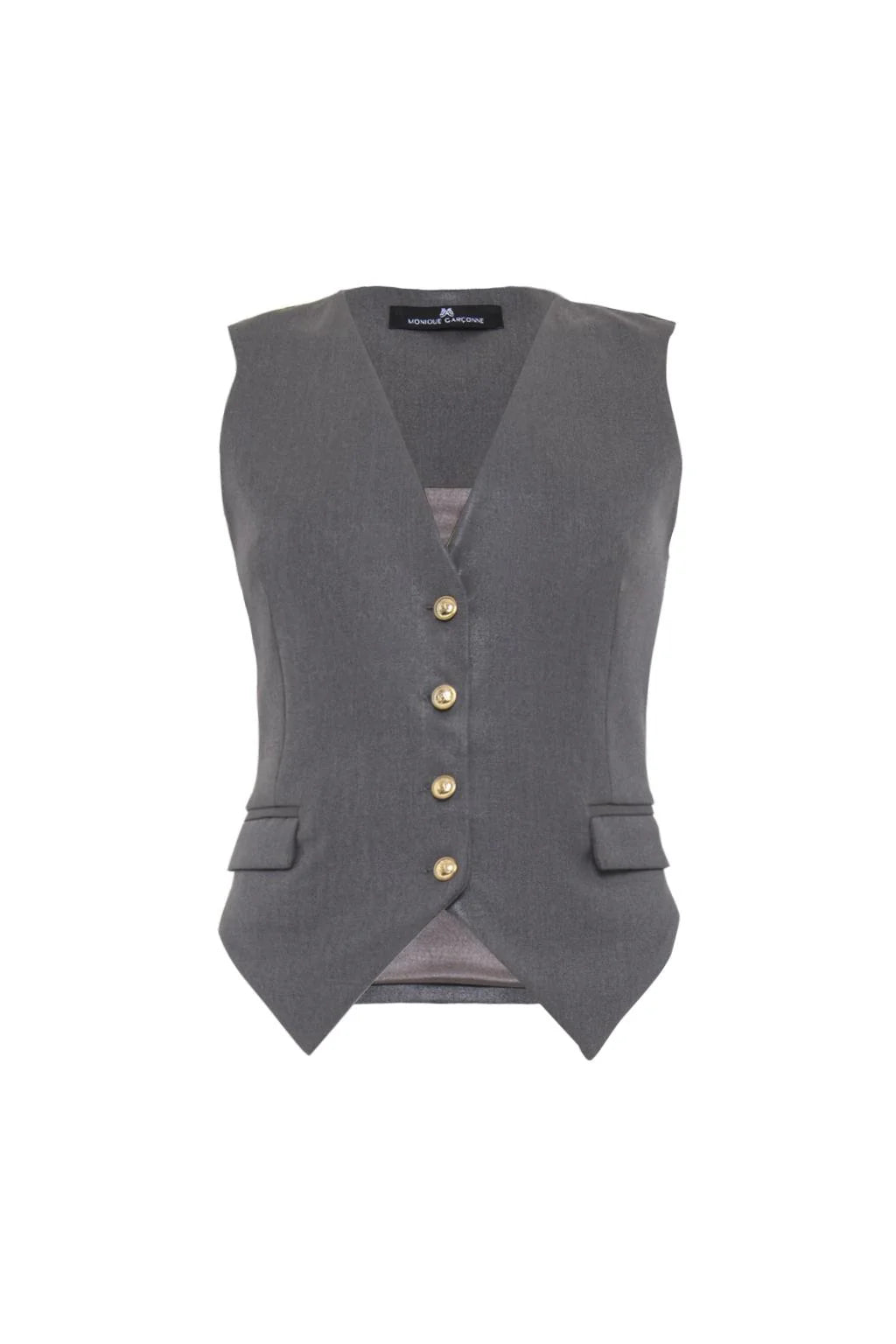 E99-GRIGIO - GILET - MONIQUE GARCONNE