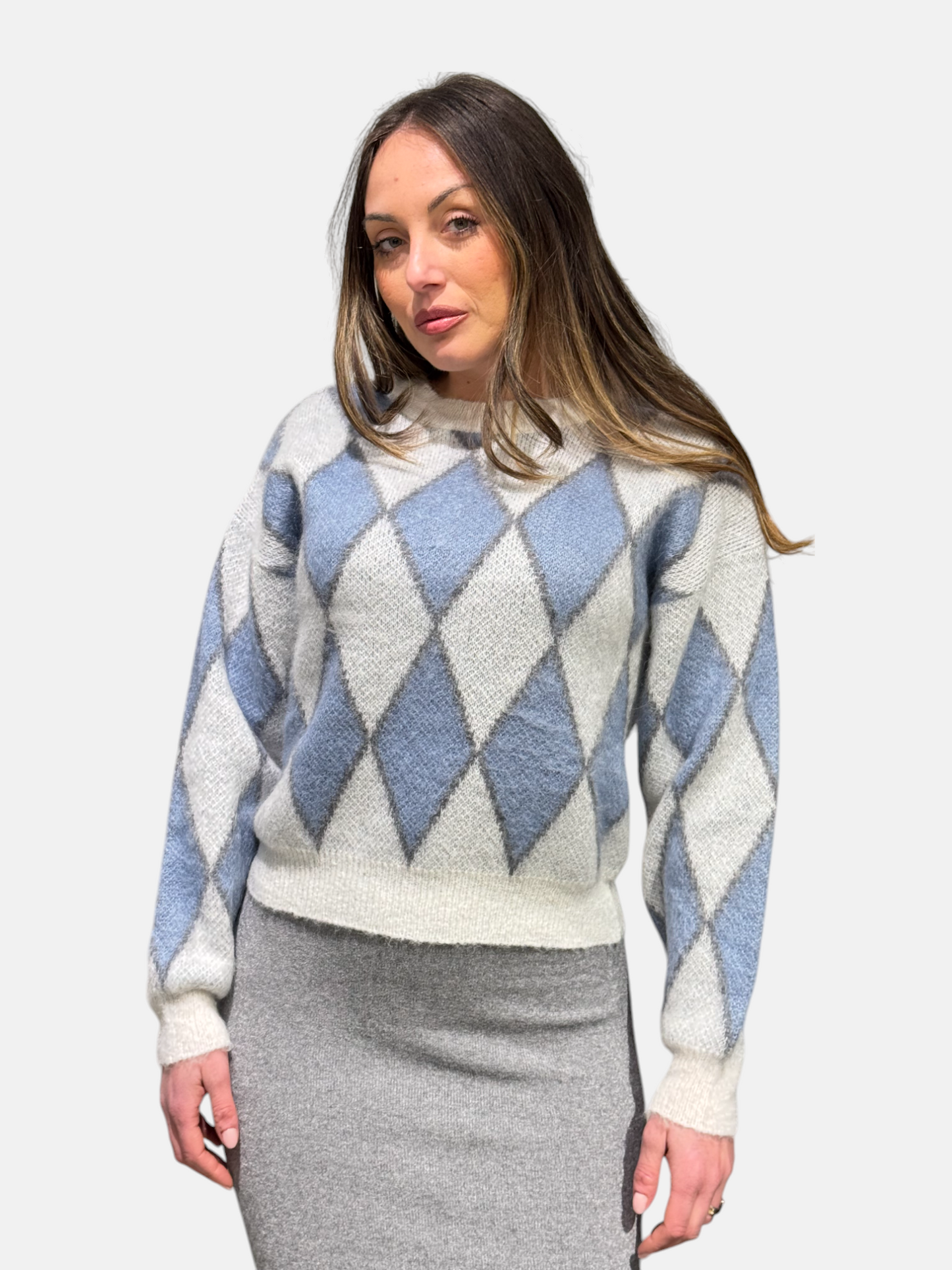 3M0303-PANNA/GRIGIO - MAGLIA - KONTATTO