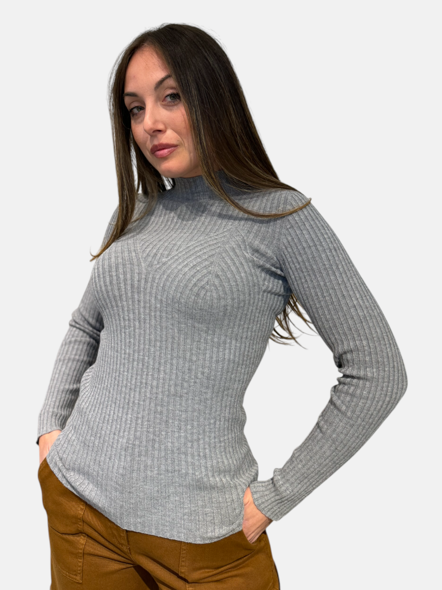 3M0114N-GRIGIO - MAGLIA - KONTATTO