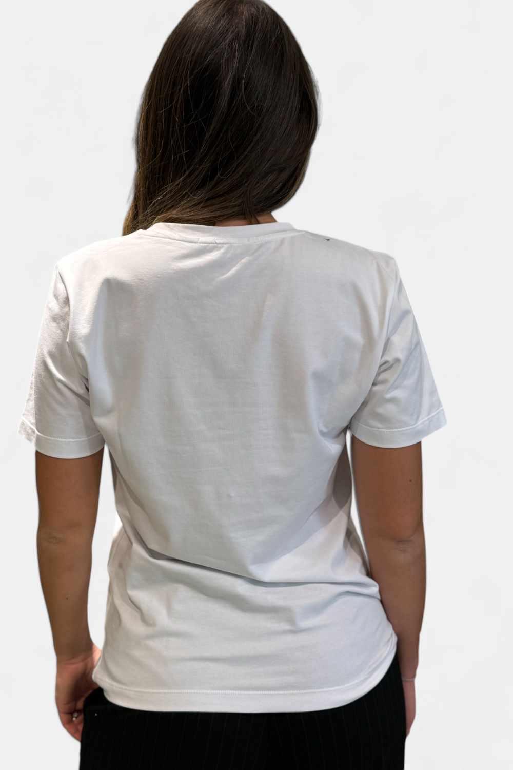 S00302-BIANCO - T-SHIRT - BABYLON W LES FEMMES