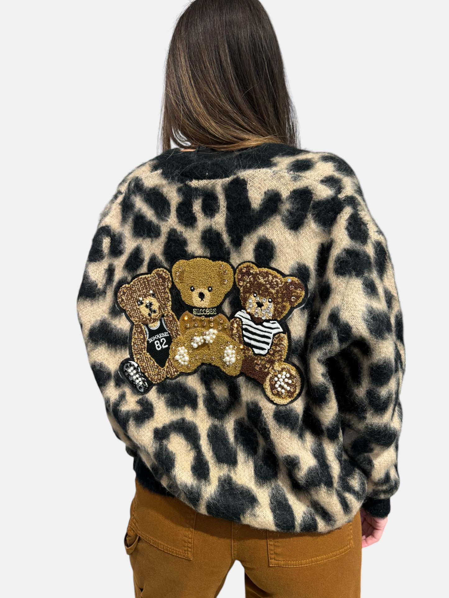 3M0370-NERO/MOU - CARDIGAN - KONTATTO