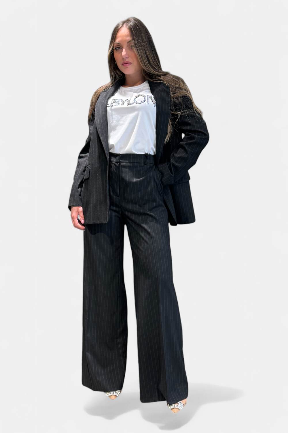 PCB-M251-NERO/GESSATO - PANTALONE - HAVEONE