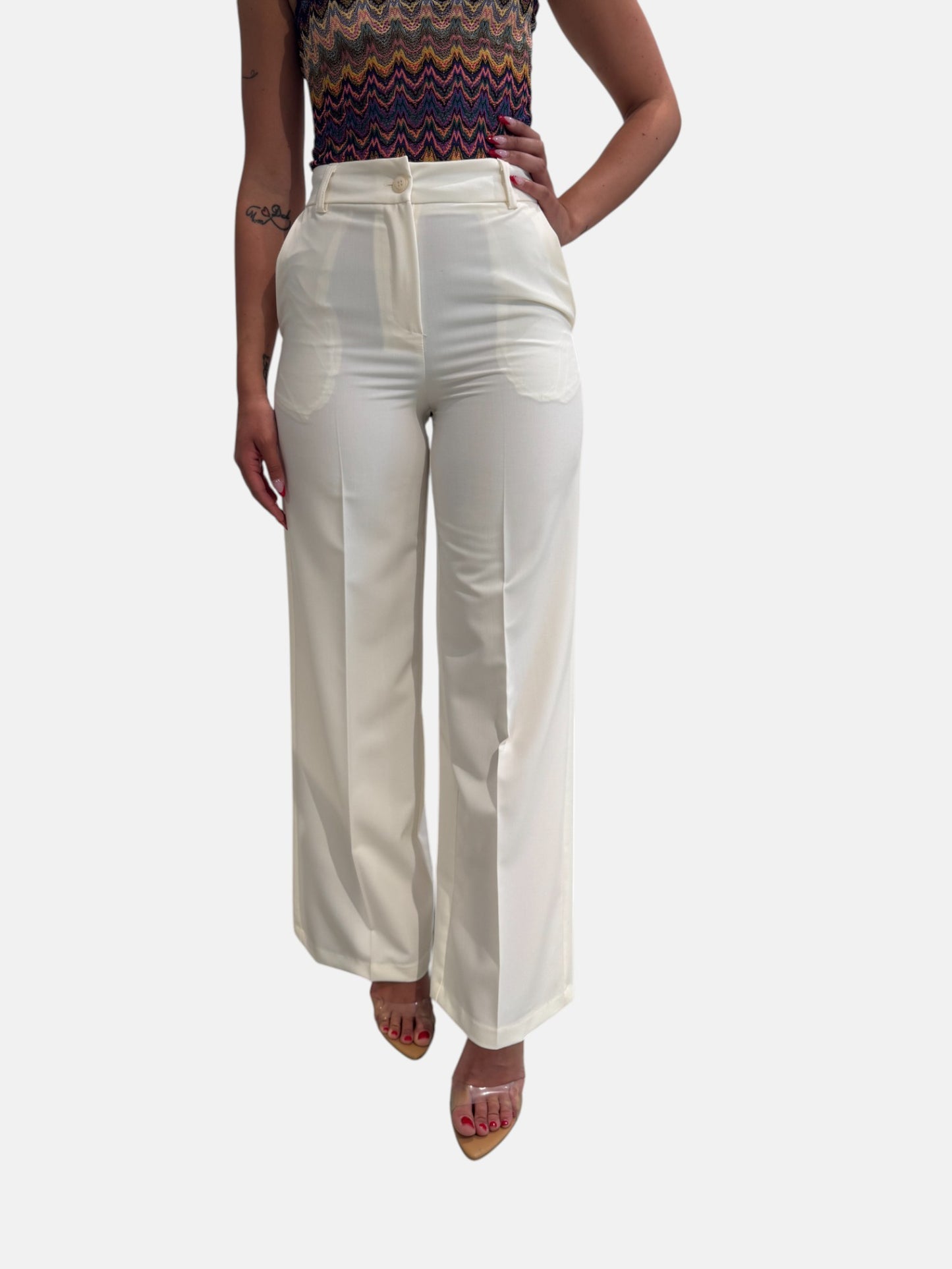 HU702C-CREMA - PANTALONE - KONTATTO