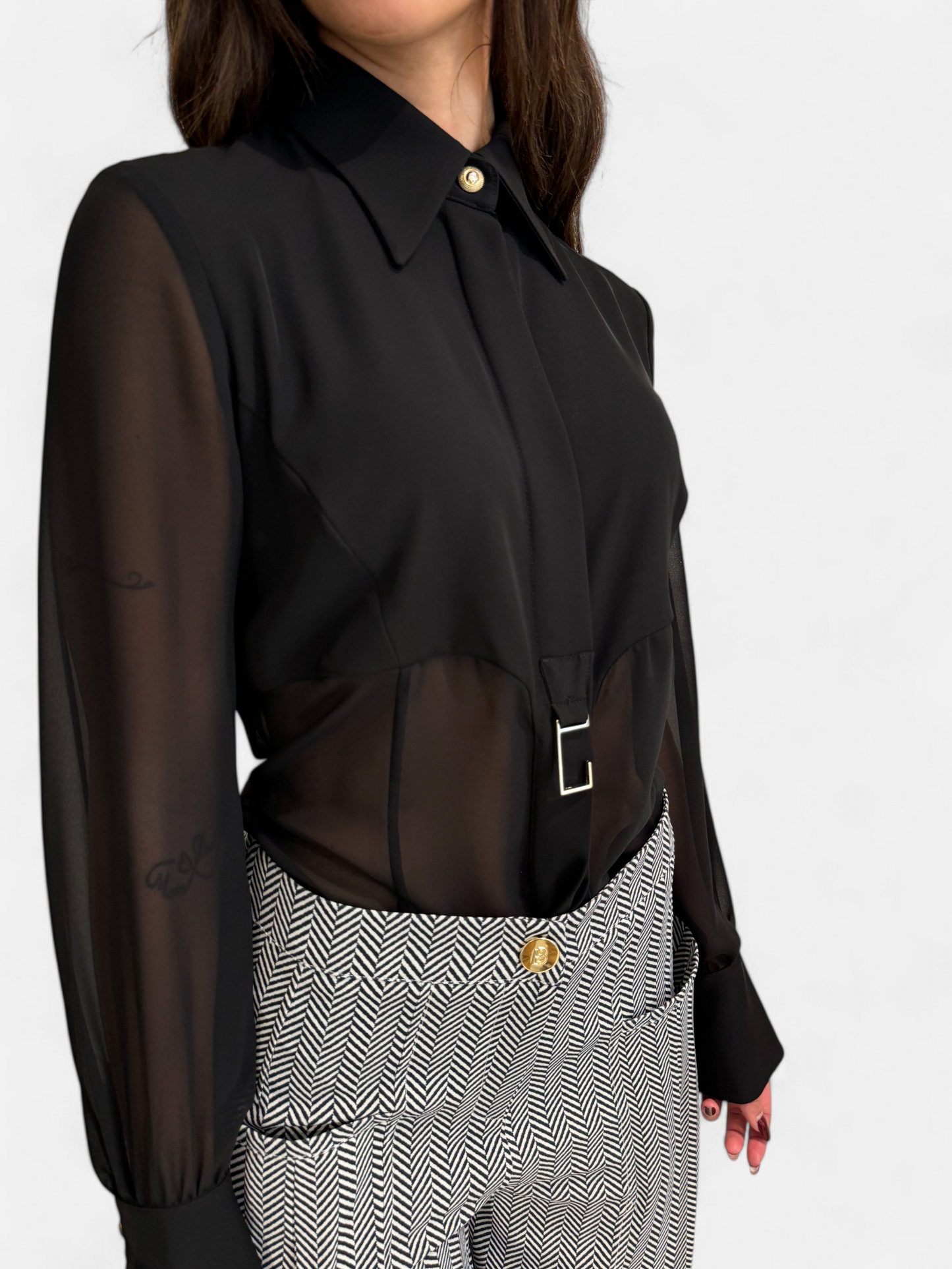 ED0492-NERO - CAMICIA - EUREKA