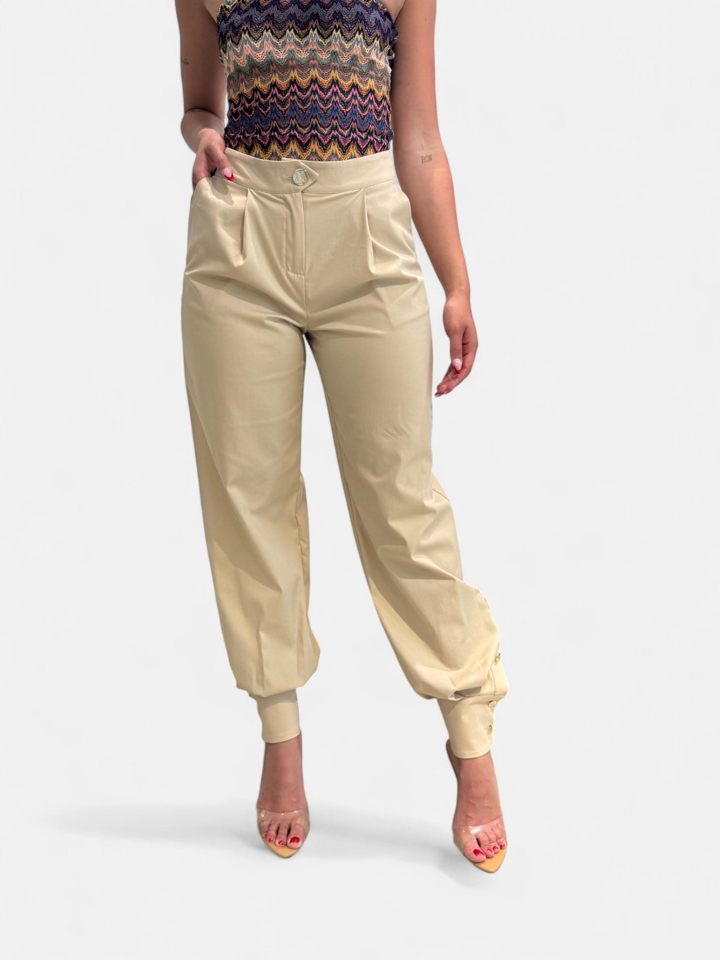 P321-SABBIA - PANTALONE - MONIQUE GARCONNE