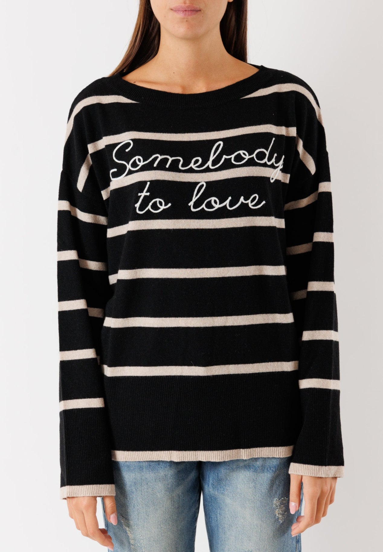 3M0288-NERO/BEIGE - MAGLIA - KONTATTO