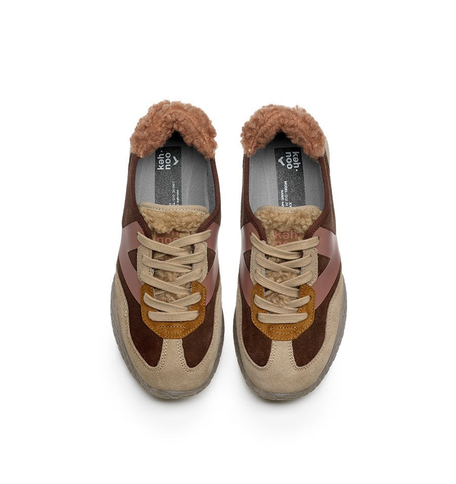 KW9743-NUT/BROWN - SNEAKERS - KEH NOO