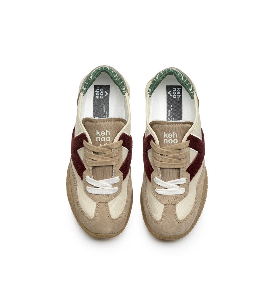 KW9770-NUT/BORDEAUX - SNEAKERS - KEH NOO