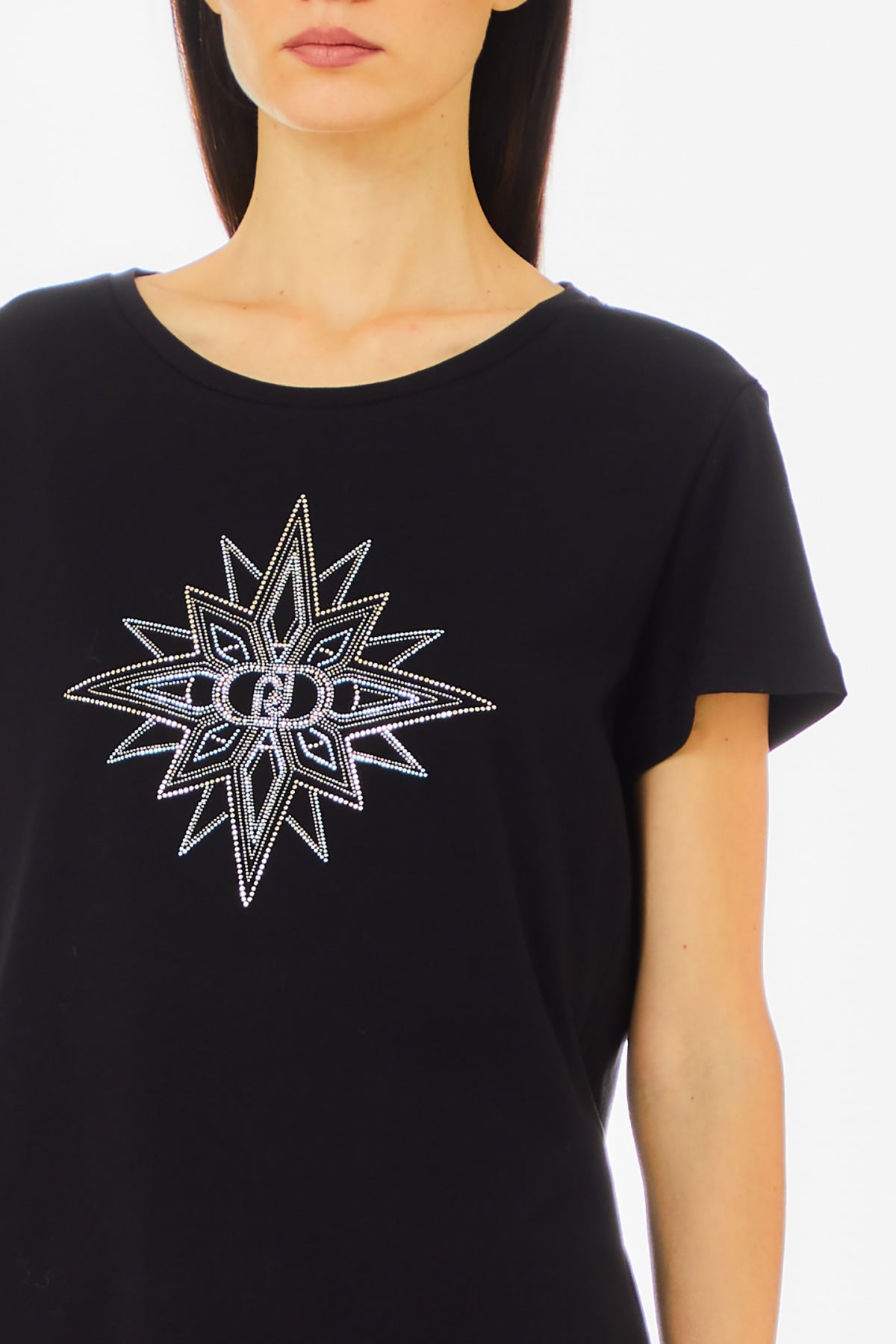 TF4209-NEROSNOWFLAKE - T-SHIRT - LIU JO