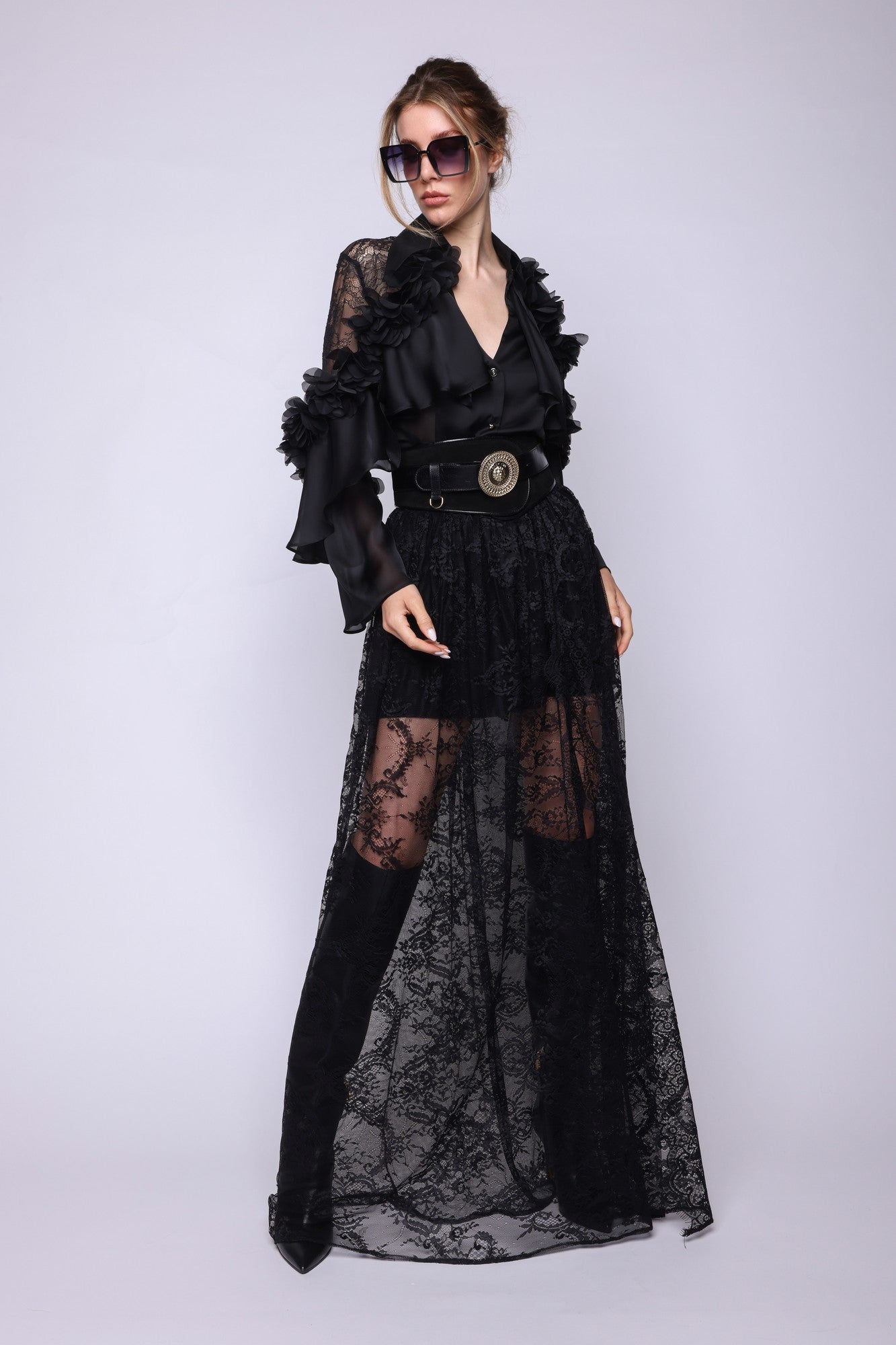 XS00307-NERO - CAMICIA - BABYLON W LES FEMMES