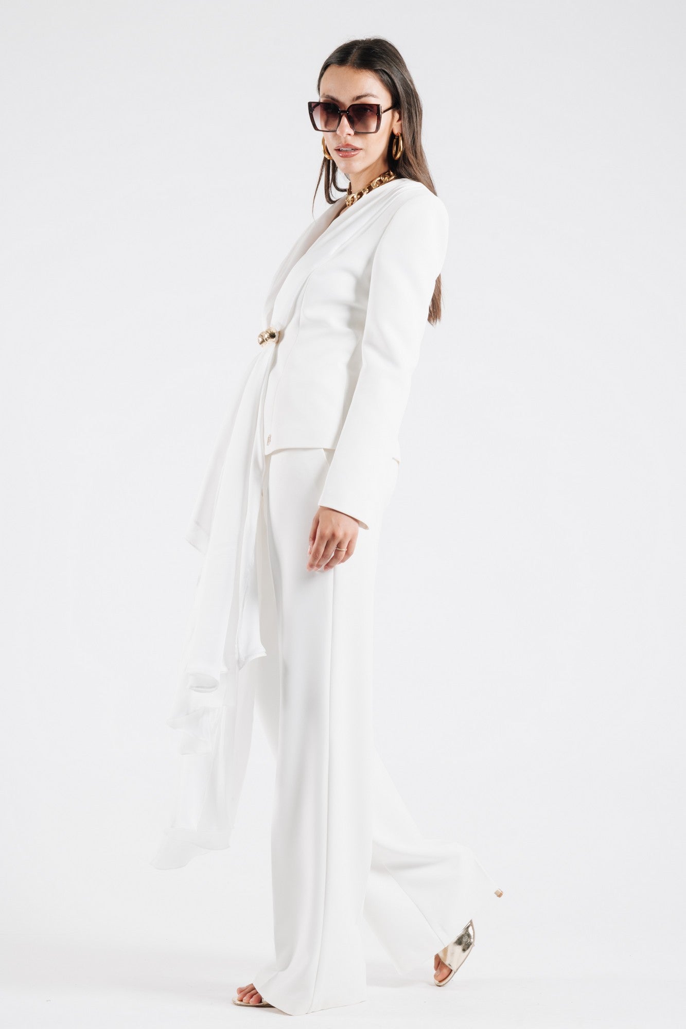 XS00501-BIANCO - PANTALONE - BABYLON W LES FEMMES