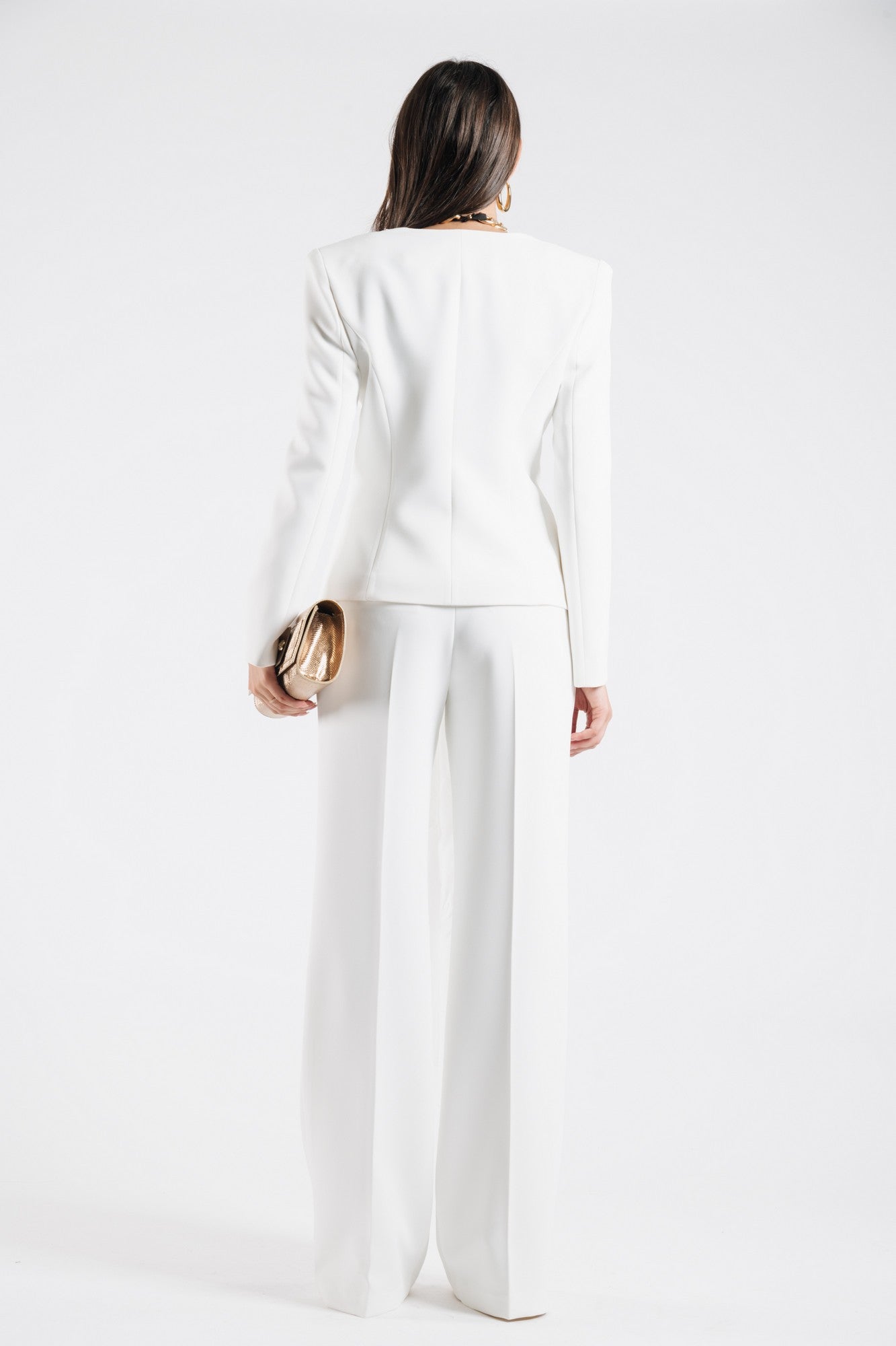XS00501-BIANCO - PANTALONE - BABYLON W LES FEMMES