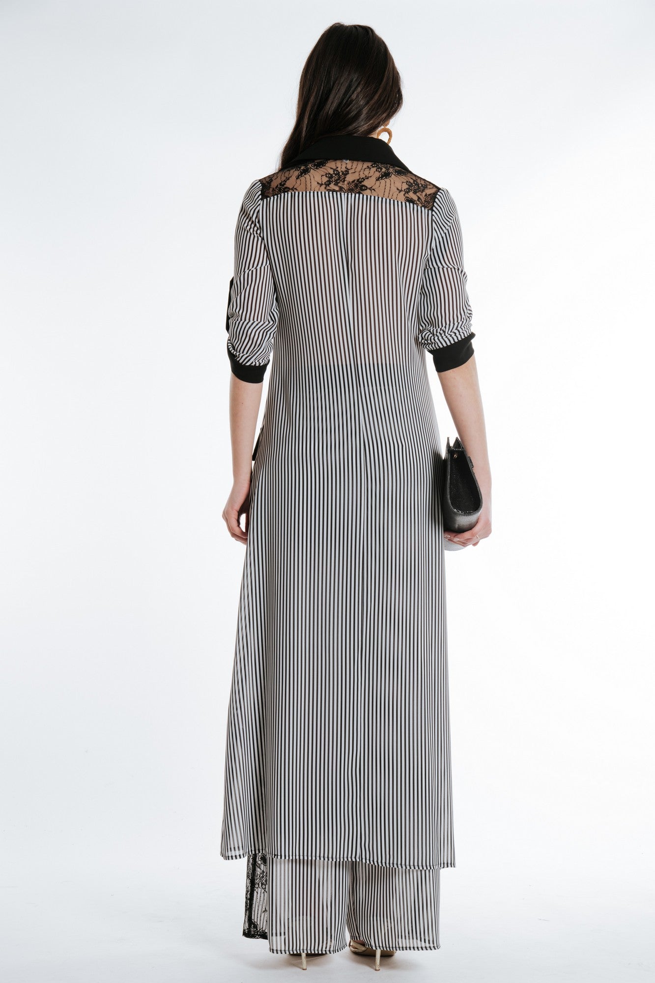 ZEL0320-BIANCO/NERO - PANTALONE - EUREKA