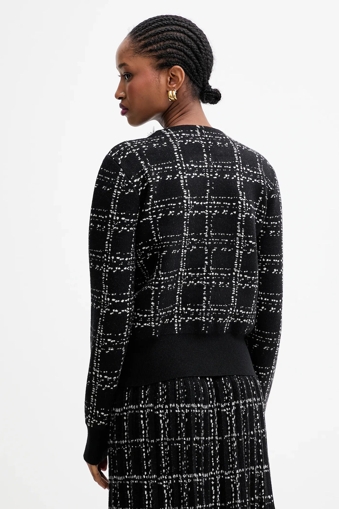 GPA25046CD-CHECKBLACK/WHITE - CARDIGAN - SILVIAN HEACH