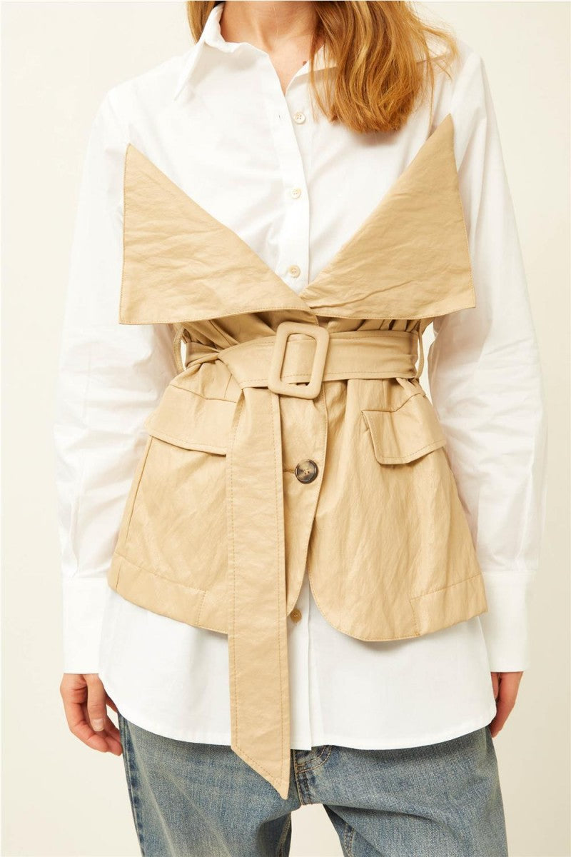 J35Y0062-BIANCO/SABBIA - CAMICIA - SOUVENIR