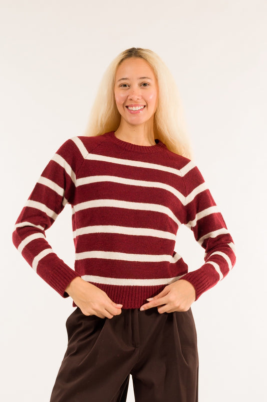 3M0355-VINO/PANNA - MAGLIA - KONTATTO