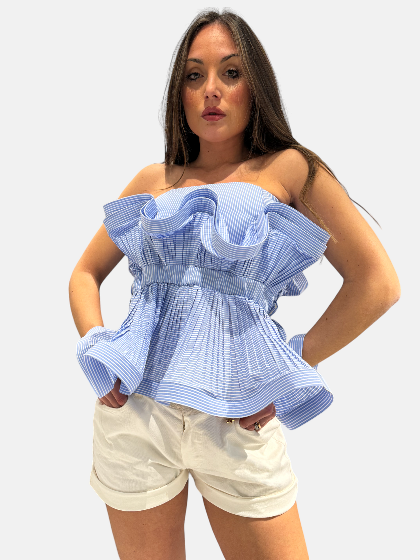 D35E0210-AZZURRO - TOP - SOUVENIR
