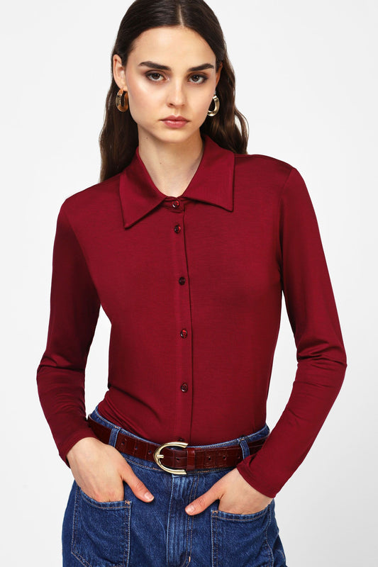 C262K036-BORDEAUX - CAMICIA - DIXIE