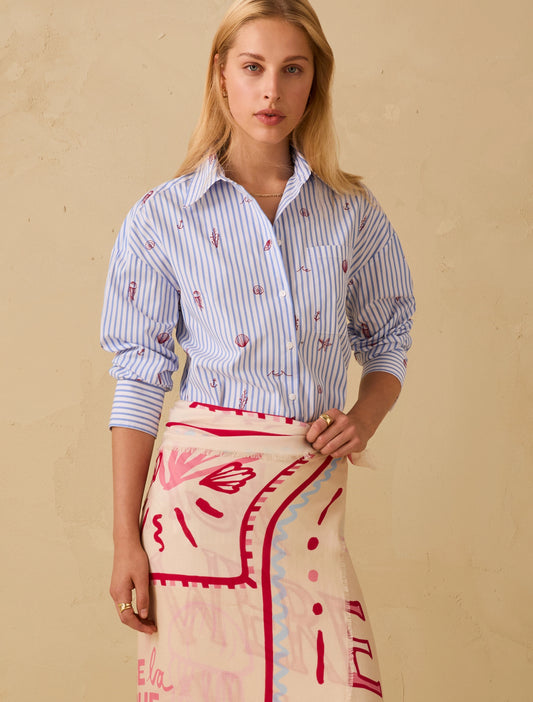 PBBRICETTA-011RIGABIANCO/AZZURRO - CAMICIA - PENNYBLACK