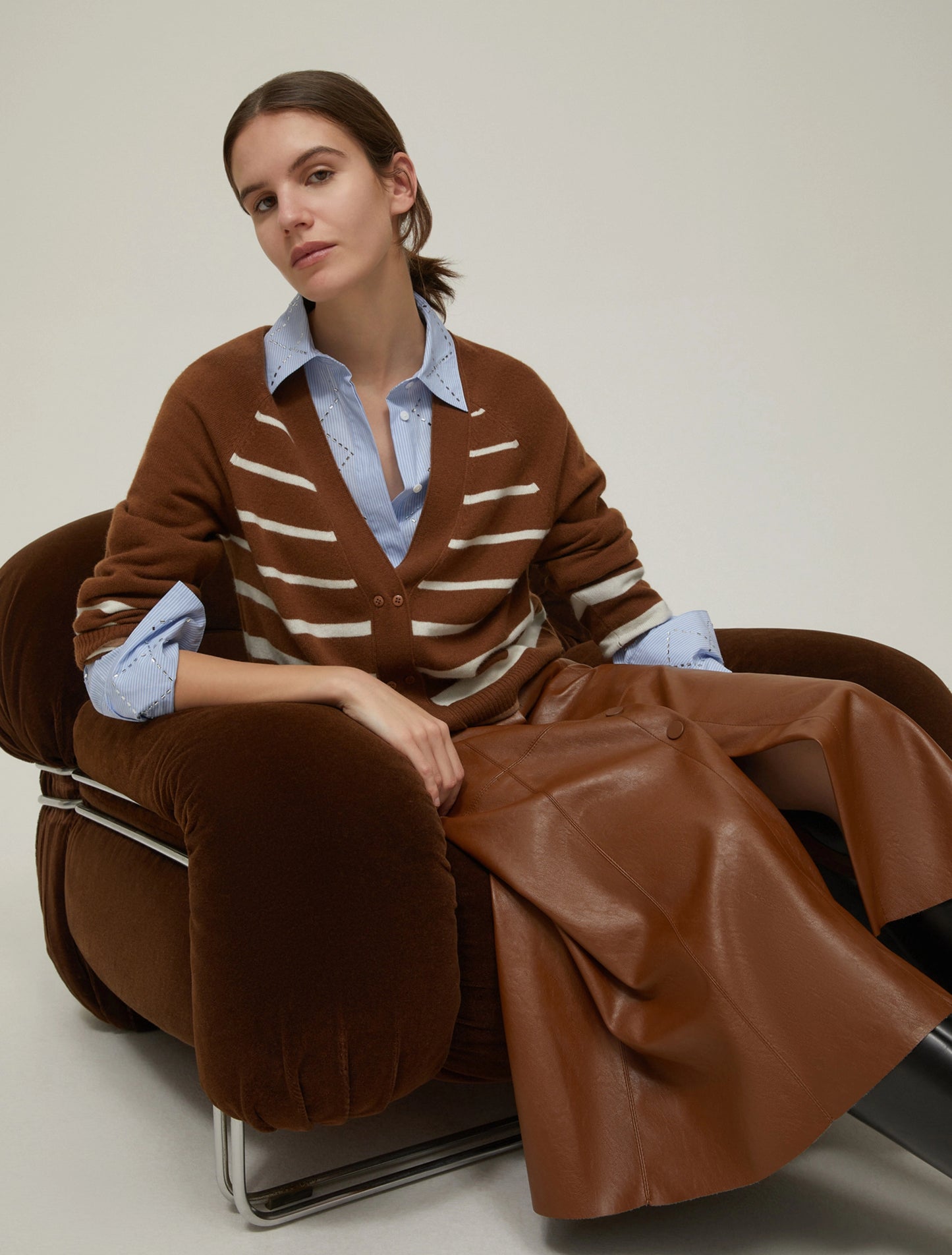 NID-004CUOIO/AVORIO - CARDIGAN - PENNYBLACK