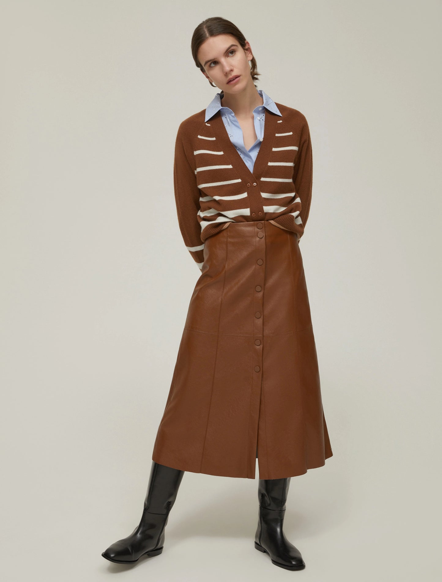 NID-004CUOIO/AVORIO - CARDIGAN - PENNYBLACK