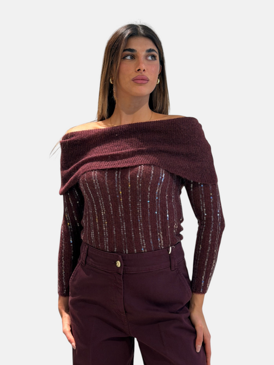 MAGLIA PBPCORONA BORDEAUX