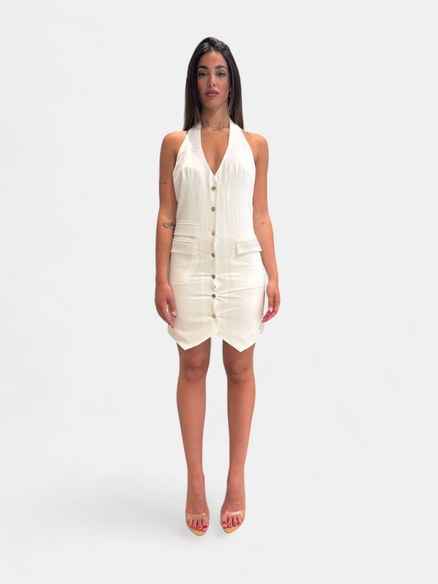 A513-BIANCO - ABITO - MONIQUE GARCONNE