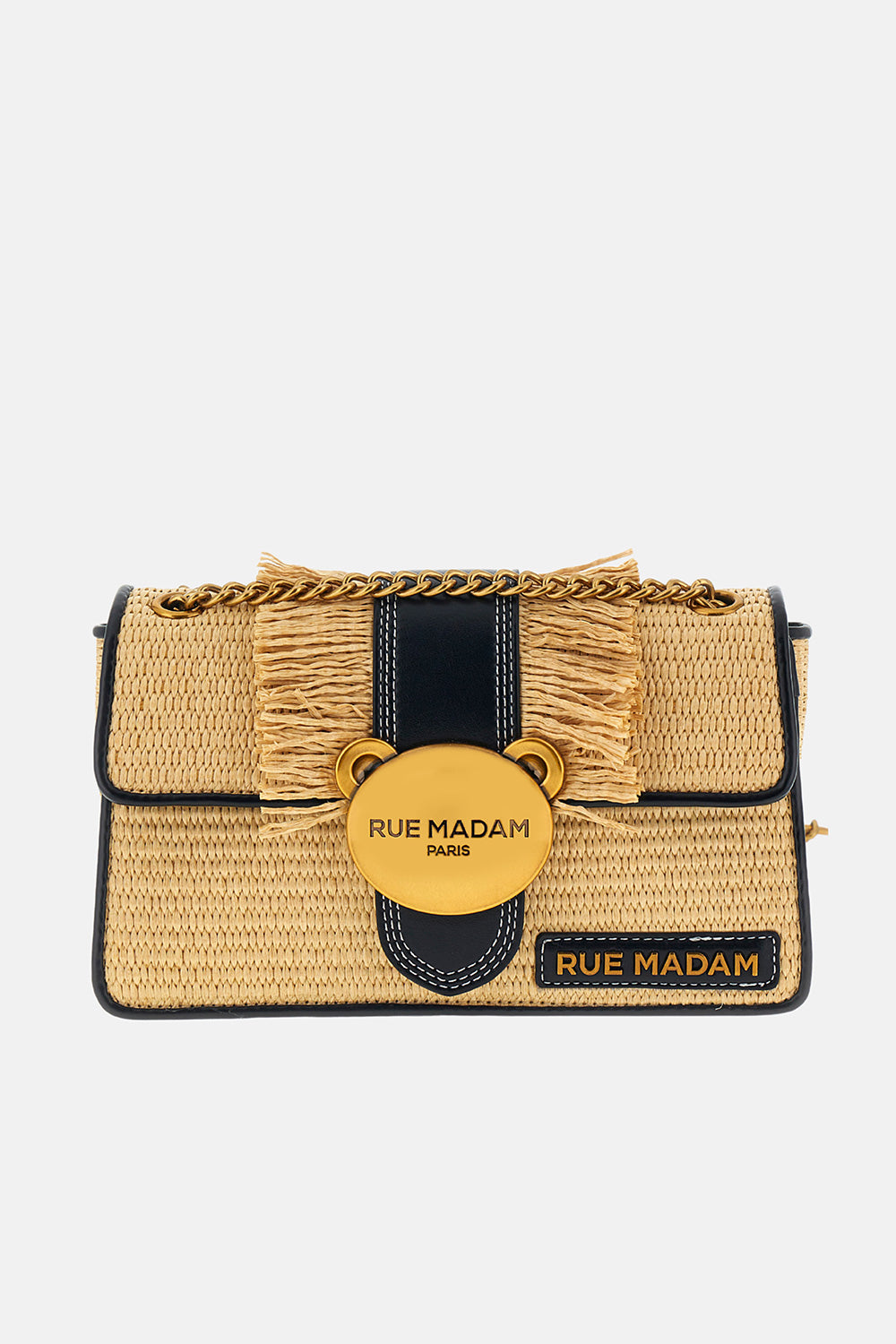 TEDDYITBAGSTRAWFRINGES-STRAWBLACK - BORSA - RUE MADAM PARIS