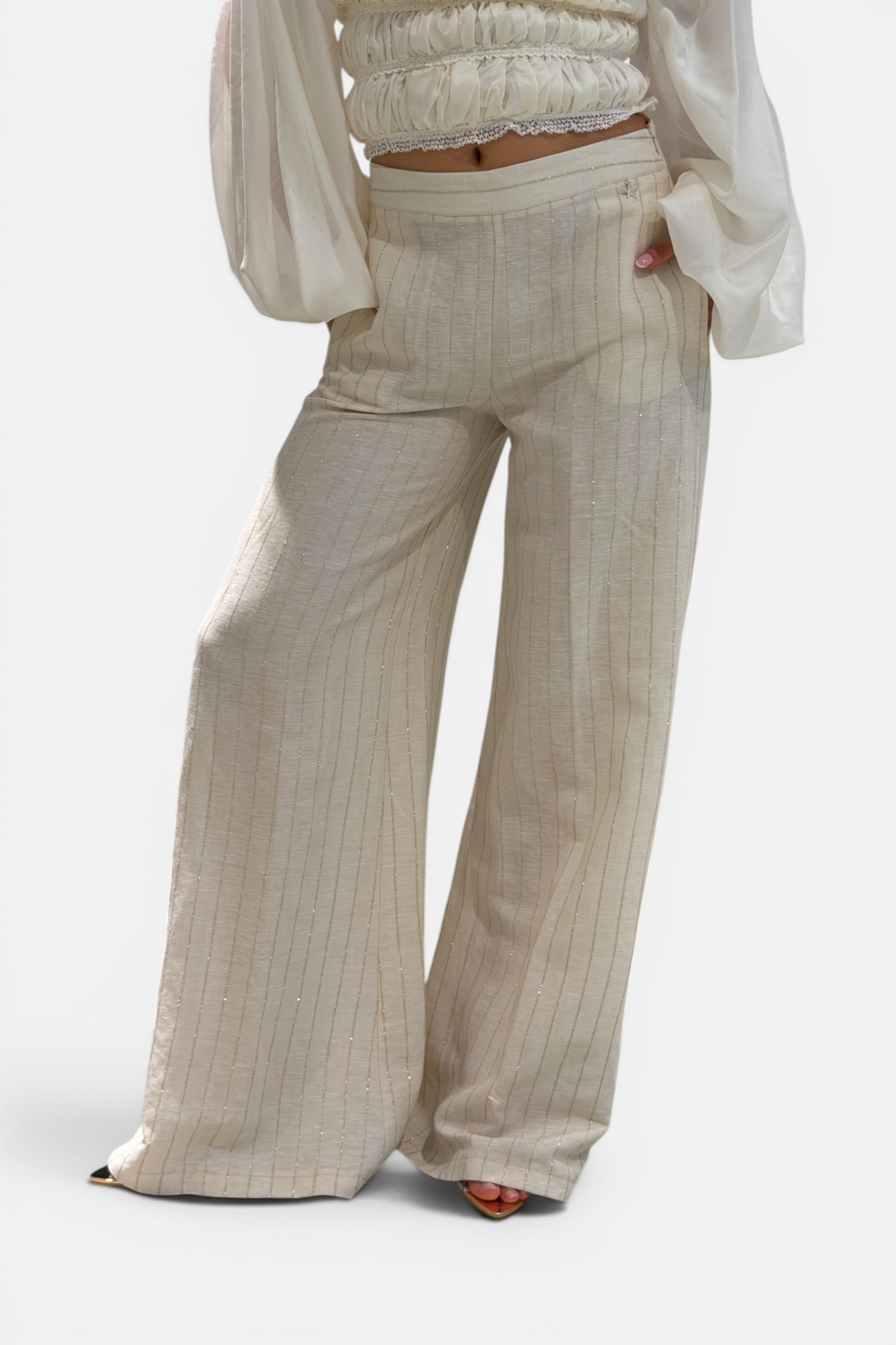 D39N0265-NATURALE - PANTALONE - SOUVENIR
