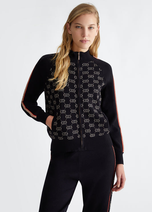 TF4224-NERO/ROSEGOLD - MAGLIA - LIU JO