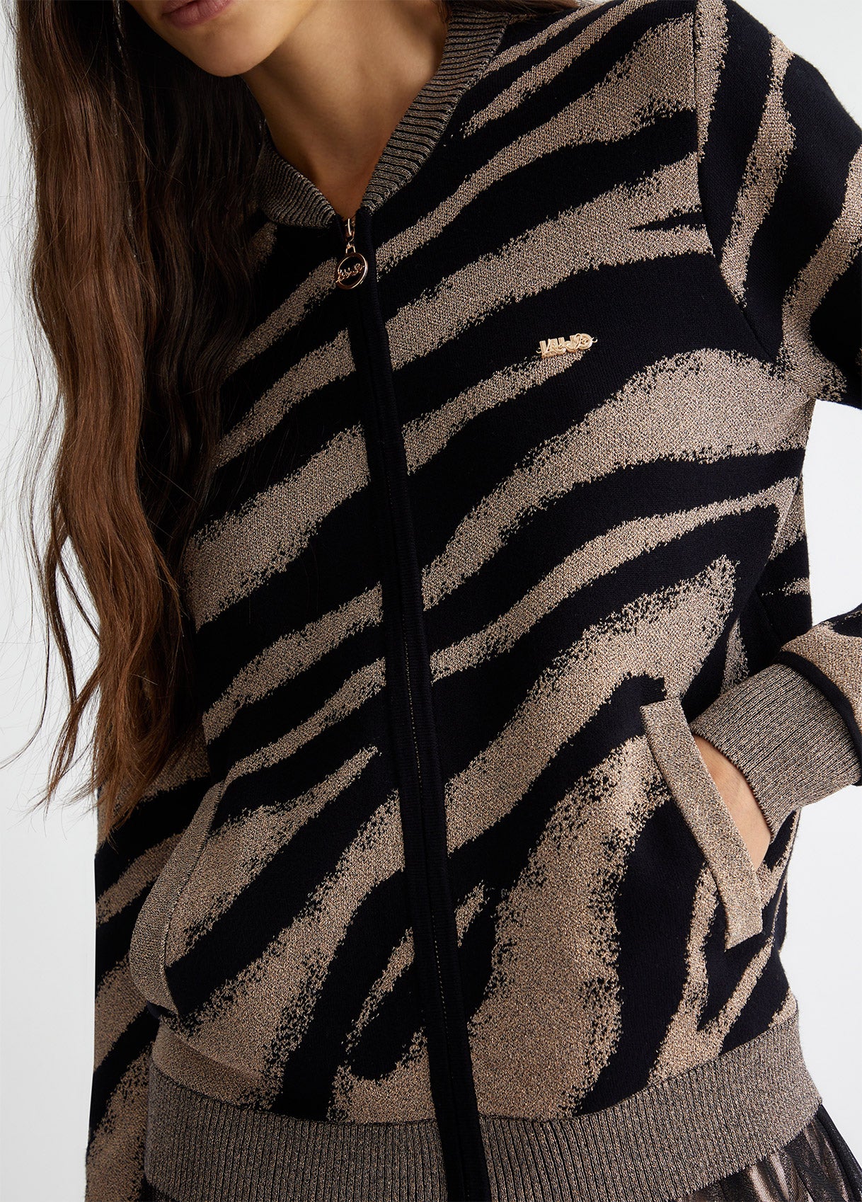 TF4103-NERO/ROSEGOLD - CARDIGAN - LIU JO