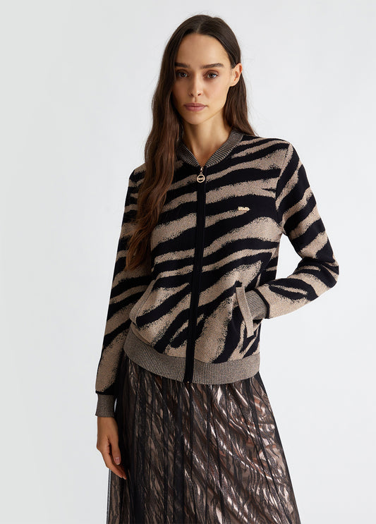 TF4103-NERO/ROSEGOLD - CARDIGAN - LIU JO