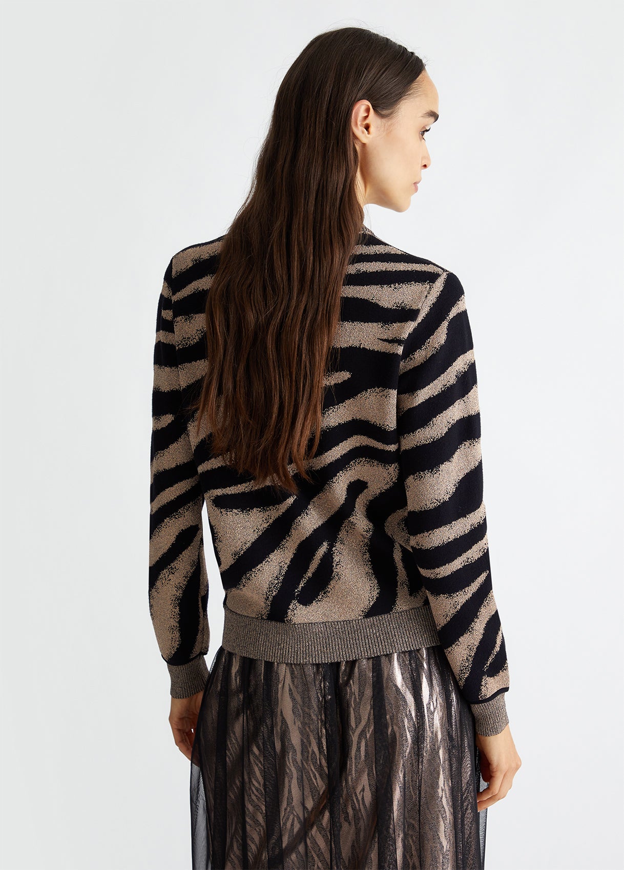 TF4103-NERO/ROSEGOLD - CARDIGAN - LIU JO
