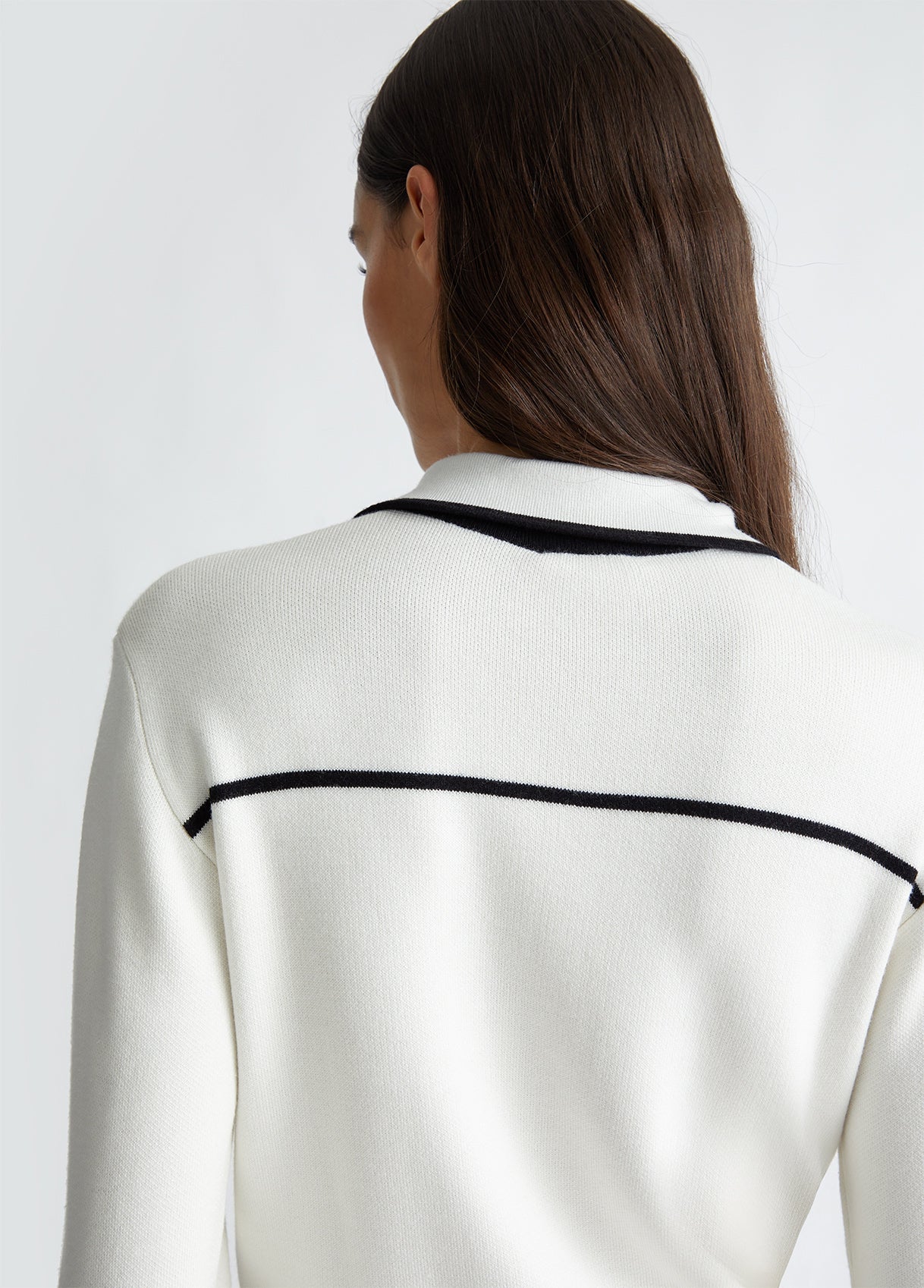 TF4046-WHITESUGAR/NERO - MAGLIA - LIU JO